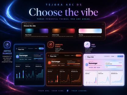 TEJORA ARC OS™ — Gamified Growth Web App